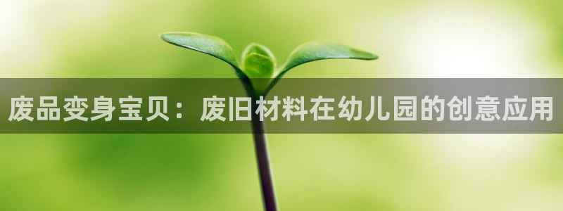凯捷体育招商电话号码：废品变身宝贝：废旧材料在幼儿园的创意应