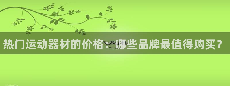 凯捷体育官网：热门运动器材的价格：哪些品牌最值得购买