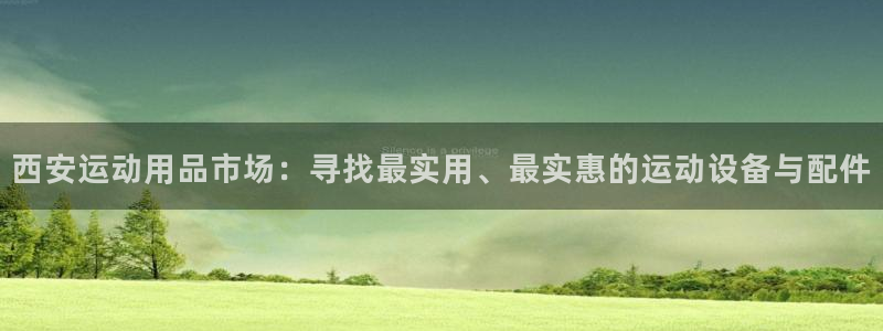 凯捷体育娱乐网站：西安运动用品市场：寻找最实用、最实