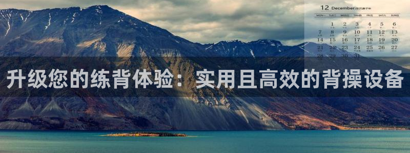 凯捷体育平台注册流程视频：升级您的练背体验：实用且高